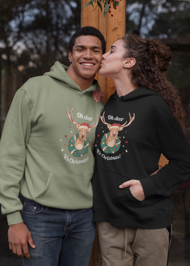 Christmas Deer Unisex Hoodie - BestyWorks
