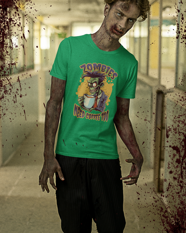 Zombies Need Coffee T-Shirt - BestyWorks