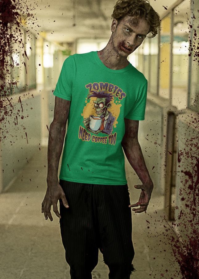 Zombies Need Coffee T-Shirt - BestyWorks